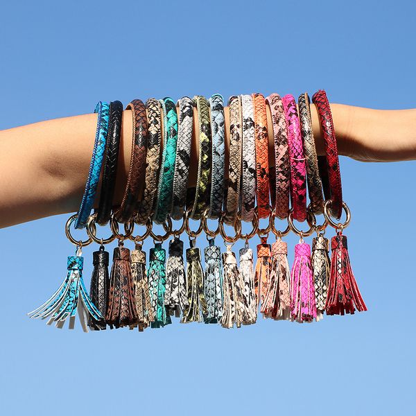 tassel bangle keychain bracelets keyring snake leather o wristlet bracelet circle charm key ring holder wristbands party favor dbc vt1164
tassel bangle keychain bracelets keyring snake leather o wristlet bracelet circle charm key ring holder wristbands party favor dbc vt1164