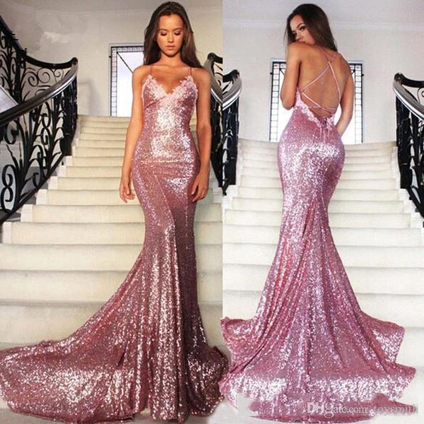 simple long sequined mermaid pron dresses 2019 backless deep v-neck formal party dresses rose pink prom gowns plus size, Black
simple long sequined mermaid pron dresses 2019 backless deep v-neck formal party dresses rose pink prom gowns plus size, Black