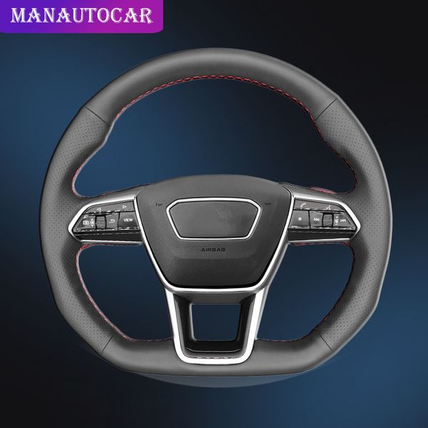 car braid on the steering wheel cover for a6 (c8) avant allroad 2018-2019 a7 (k8) 2018-2019 s6 s7 2019 auto wheel covers 
car braid on the steering wheel cover for a6 (c8) avant allroad 2018-2019 a7 (k8) 2018-2019 s6 s7 2019 auto wheel covers