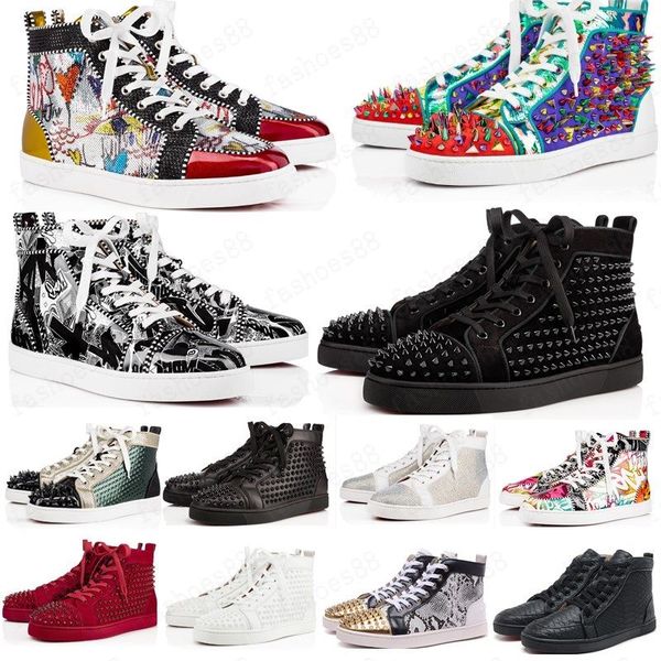 2020 new mens red bottoms designer shoes spike suede leather men women flat fashion luxury casual shoes party lovers sneakers 36-47 with box, Black
2020 new mens red bottoms designer shoes spike suede leather men women flat fashion luxury casual shoes party lovers sneakers 36-47 with box, Black