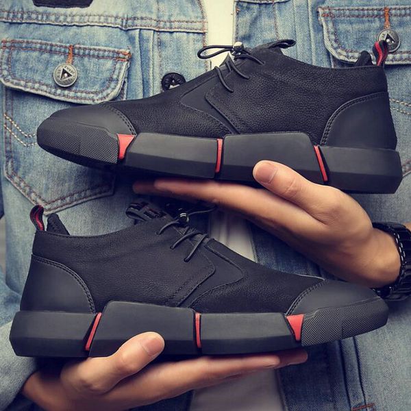 new brand all black men's leather casual shoes fashion breathable sneakers fashion flats big plus size 45 46 lg-11
new brand all black men's leather casual shoes fashion breathable sneakers fashion flats big plus size 45 46 lg-11