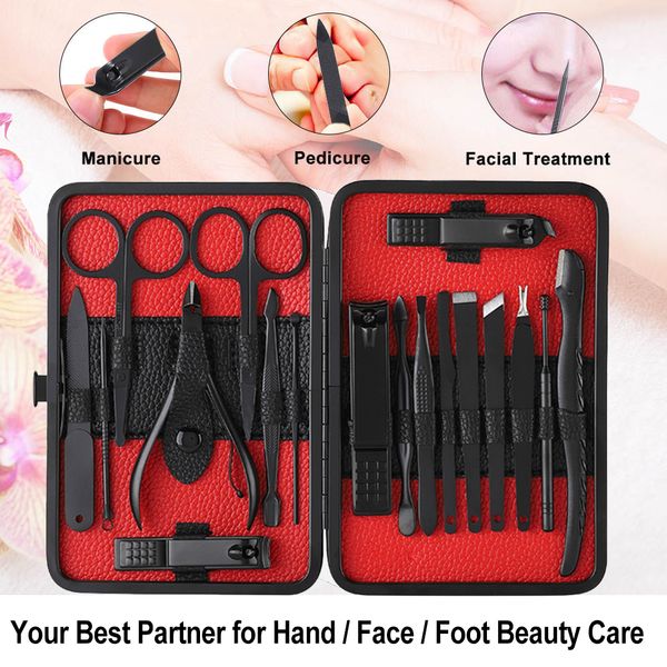 7/18pcs manicure set nail kit nail art tools all for manicure sets pedicure care with pusher ingrown file polish tweezer
7/18pcs manicure set nail kit nail art tools all for manicure sets pedicure care with pusher ingrown file polish tweezer