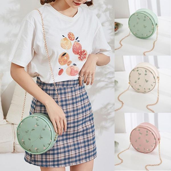 sweet lace round handbags pu leather women crossbody bags female small solid color fresh flower chain shoulder#yl10
sweet lace round handbags pu leather women crossbody bags female small solid color fresh flower chain shoulder#yl10