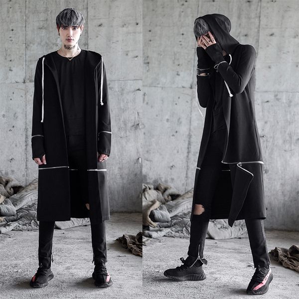 hair stylist windbreaker men's long section 2018 spring and autumn new hooded jacket men trench coat harujuku long jacket men, Tan;black
hair stylist windbreaker men's long section 2018 spring and autumn new hooded jacket men trench coat harujuku long jacket men, Tan;black