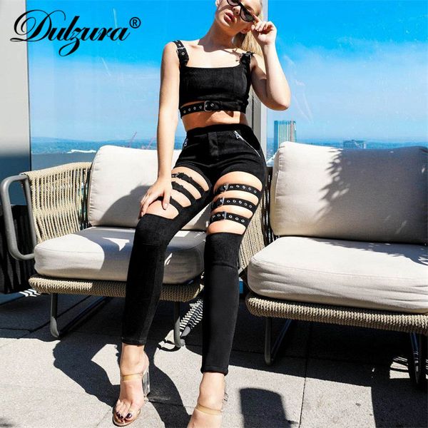 dulzura buckle adjustable strap crop tank high wasit hollow out women trousers 2018 streetwear 2 pieces set, Gray
dulzura buckle adjustable strap crop tank high wasit hollow out women trousers 2018 streetwear 2 pieces set, Gray