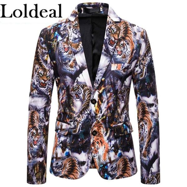 loldeal men's long sleeve casual suit tiger animal digital printing 3d digital printing suit, White;black
loldeal men's long sleeve casual suit tiger animal digital printing 3d digital printing suit, White;black