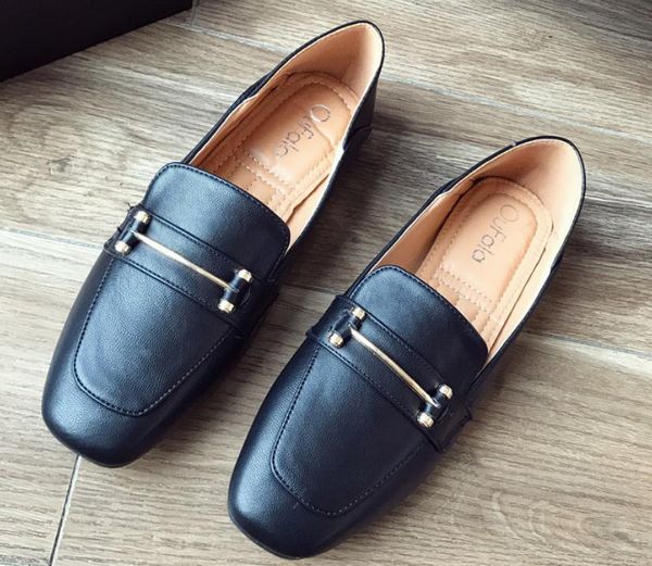 2019 women's shoes in spring and autumn with new style flat bottom square head @02, Black
2019 women's shoes in spring and autumn with new style flat bottom square head @02, Black