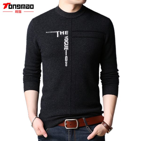 tongmao autumn winter mens sweater 100% wool warm solid color letters mens pullovers casual o-neck slim fit male knitwear 6601, White;black
tongmao autumn winter mens sweater 100% wool warm solid color letters mens pullovers casual o-neck slim fit male knitwear 6601, White;black
