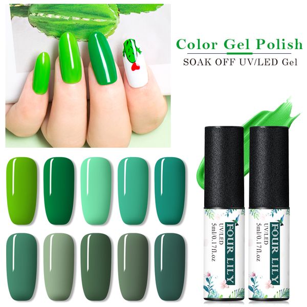 four lily 5ml green series color gel polish soak off uv gel varnish one-scolor nail art polish beauty nails design, Red;pink
four lily 5ml green series color gel polish soak off uv gel varnish one-scolor nail art polish beauty nails design, Red;pink
