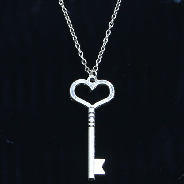 20pcs new fashion necklace 46x19mm vintage skeleton key silver pendants short long women men colar gift jewelry choker
20pcs new fashion necklace 46x19mm vintage skeleton key silver pendants short long women men colar gift jewelry choker