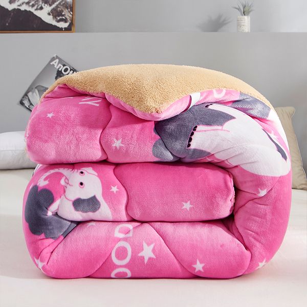 autumn and winter quilt thicken flannel comforter star strip grid blanket lamb down duvet fabric filling bedding set
autumn and winter quilt thicken flannel comforter star strip grid blanket lamb down duvet fabric filling bedding set