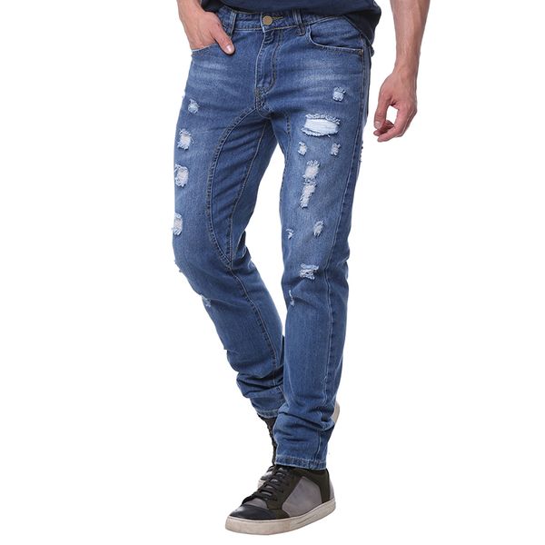 fashion man ripped denim jeans straight destroyed stretch distressed pants in wash hip hop hombre casual pants with broken hole, Blue
fashion man ripped denim jeans straight destroyed stretch distressed pants in wash hip hop hombre casual pants with broken hole, Blue