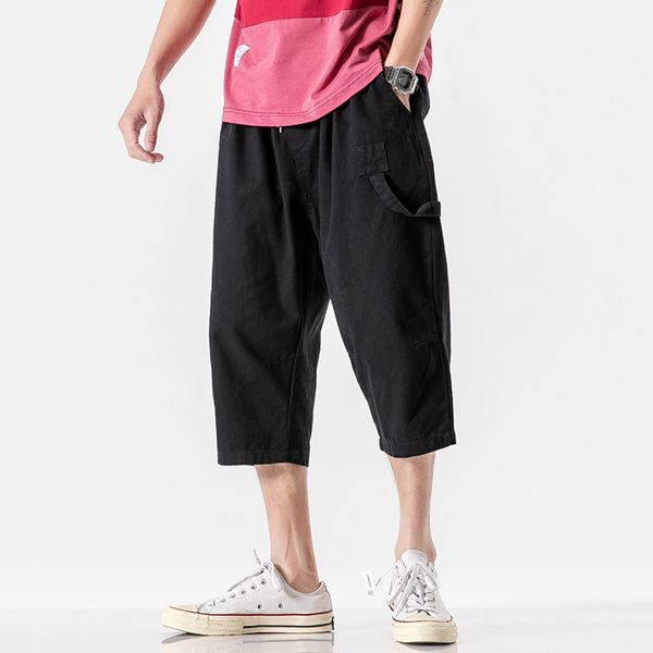 2020 men hip hop cargo pants summer mens drawstring joggers trousers male black calf-length pants man streetwear harem
2020 men hip hop cargo pants summer mens drawstring joggers trousers male black calf-length pants man streetwear harem