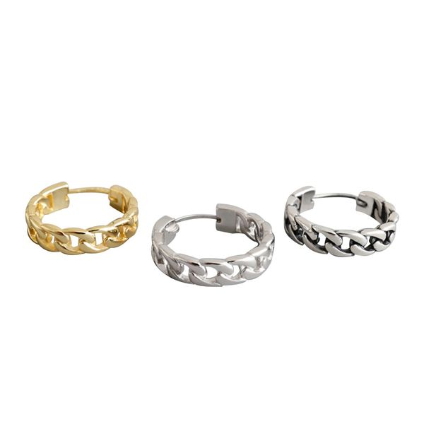 retro genuine s925 sterling silver curb chain hoop earring for women girl handmade korean small round hoop earring orecchini, Golden;silver
retro genuine s925 sterling silver curb chain hoop earring for women girl handmade korean small round hoop earring orecchini, Golden;silver