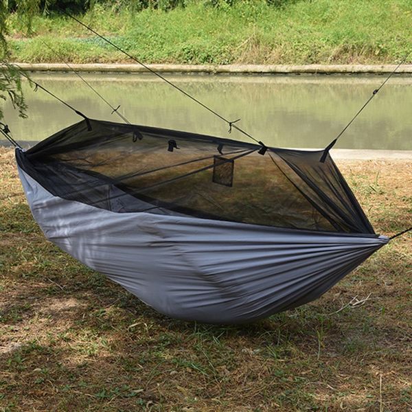 portable outdoor camping hammock anti-mosquito net high strength parachute fabric hanging bed hunting sleeping swing hammock
portable outdoor camping hammock anti-mosquito net high strength parachute fabric hanging bed hunting sleeping swing hammock