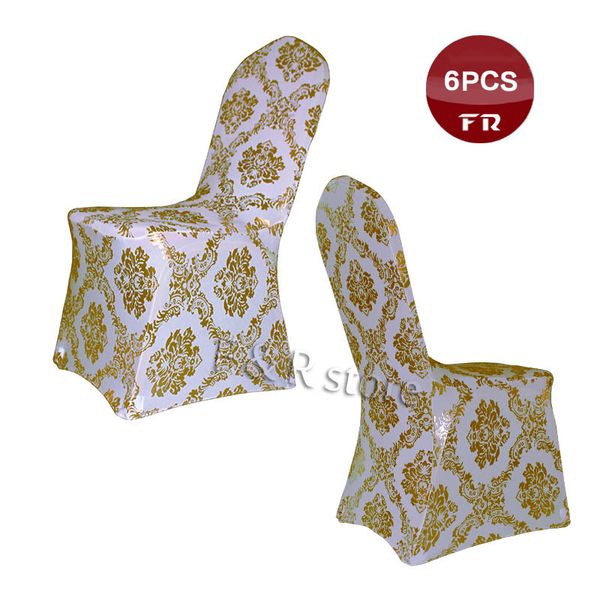wholesale 6pc/pack housse chaise spandex luxury floral gold bronzing chair covers for marriages festival home textile supplier
wholesale 6pc/pack housse chaise spandex luxury floral gold bronzing chair covers for marriages festival home textile supplier