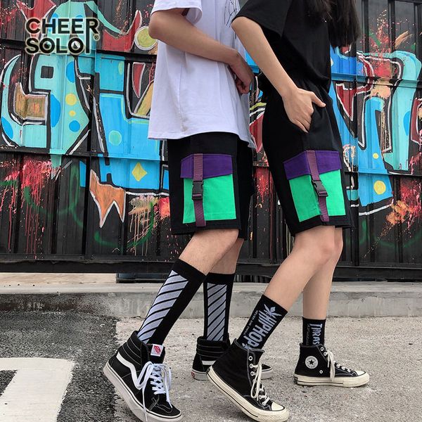 cheersolo cargo shorts women elastic summer shorts joggers color block loose ants sport femme 2019, White;black
cheersolo cargo shorts women elastic summer shorts joggers color block loose ants sport femme 2019, White;black
