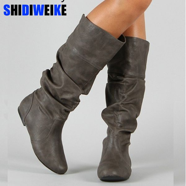 fashion women casual mid-calf boots shoes pu leather women female winter warm round toe slip-on flat snow boots shoes mujer n319, Black
fashion women casual mid-calf boots shoes pu leather women female winter warm round toe slip-on flat snow boots shoes mujer n319, Black