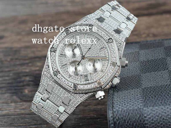 men's sport watches quartz chronograph movement offshore full diamond dial beze bracelet 18k silver vk quartz workin mens watch watches, Slivery;brown
men's sport watches quartz chronograph movement offshore full diamond dial beze bracelet 18k silver vk quartz workin mens watch watches, Slivery;brown