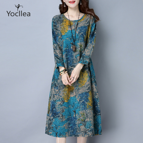 autumn cotton linen dress women loose plus size print long sleeves pocket casual dress slim plus size female clothing vestidos, White;black
autumn cotton linen dress women loose plus size print long sleeves pocket casual dress slim plus size female clothing vestidos, White;black