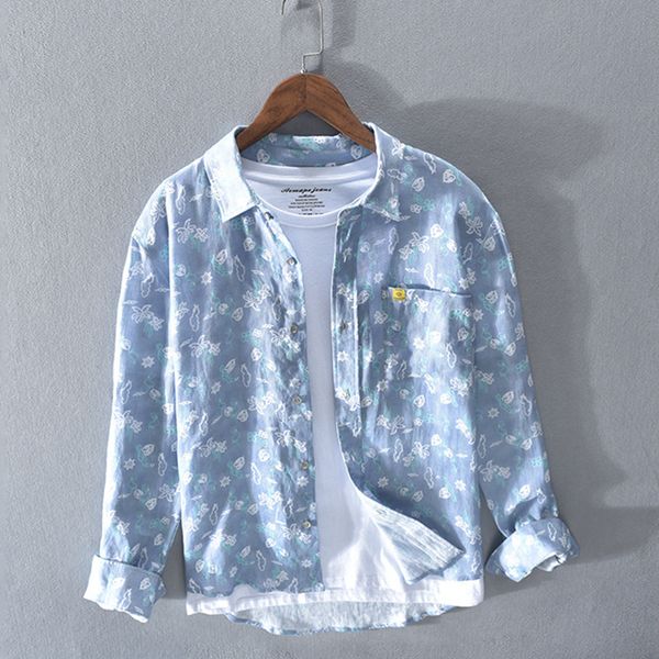 quality floral printed 100% linen men shirt summer breathable long sleeve hawaiian shirt men fashion camisa masculina ts-673, White;black
quality floral printed 100% linen men shirt summer breathable long sleeve hawaiian shirt men fashion camisa masculina ts-673, White;black