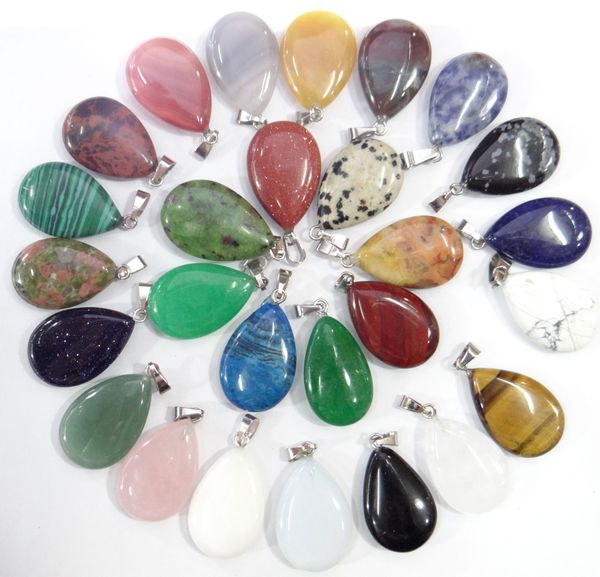 natural stone quartz crystal lapis opal turquoises tiger eye water drop pendant for diy jewelry making necklace accessories24pcs, Silver
natural stone quartz crystal lapis opal turquoises tiger eye water drop pendant for diy jewelry making necklace accessories24pcs, Silver
