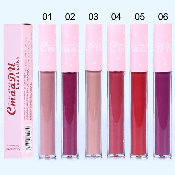 6 colors matte lipsticks pink tube non-stick cup 4ml lip gloss women makeup brand lip sticks with package
6 colors matte lipsticks pink tube non-stick cup 4ml lip gloss women makeup brand lip sticks with package