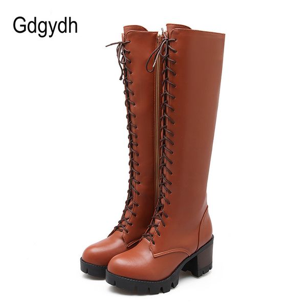 gdgydh 2019 new lacing winter knee high boots women high heels zipper autumn rubber sole brown heel long boots shoes big size 43, Black
gdgydh 2019 new lacing winter knee high boots women high heels zipper autumn rubber sole brown heel long boots shoes big size 43, Black