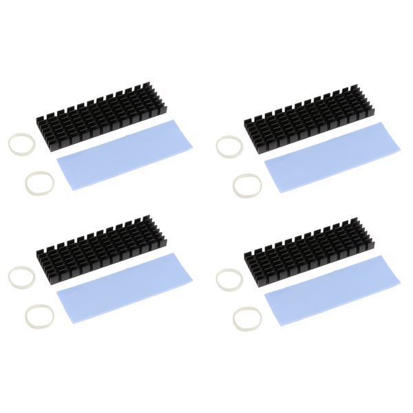 4 pieces aluminum m.2 2280 ssd heatsink cooling heat dissipation solid state drive cooler black + silicone thermal pad
4 pieces aluminum m.2 2280 ssd heatsink cooling heat dissipation solid state drive cooler black + silicone thermal pad