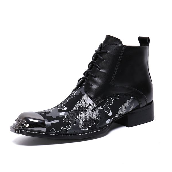 black lace-up men boots autumn men shoes genuine leather shoes round-toed man ankle boots metal toe low heels
black lace-up men boots autumn men shoes genuine leather shoes round-toed man ankle boots metal toe low heels