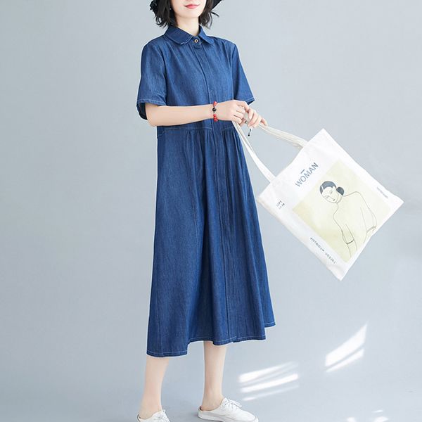 #2450 summer casual vintage button front shirt dress women short sleeve lapel collar midi dress loose blue jeans dresses ladies, Black;gray
#2450 summer casual vintage button front shirt dress women short sleeve lapel collar midi dress loose blue jeans dresses ladies, Black;gray