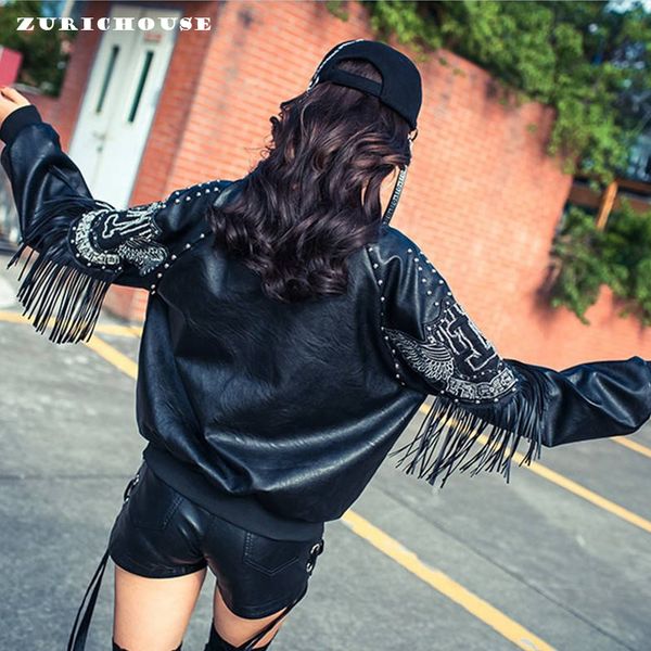 zurichoise soft faux leather jacket women short spring jacket female 2020 streetwear motorcycle rivet tassel biker, Black
zurichoise soft faux leather jacket women short spring jacket female 2020 streetwear motorcycle rivet tassel biker, Black