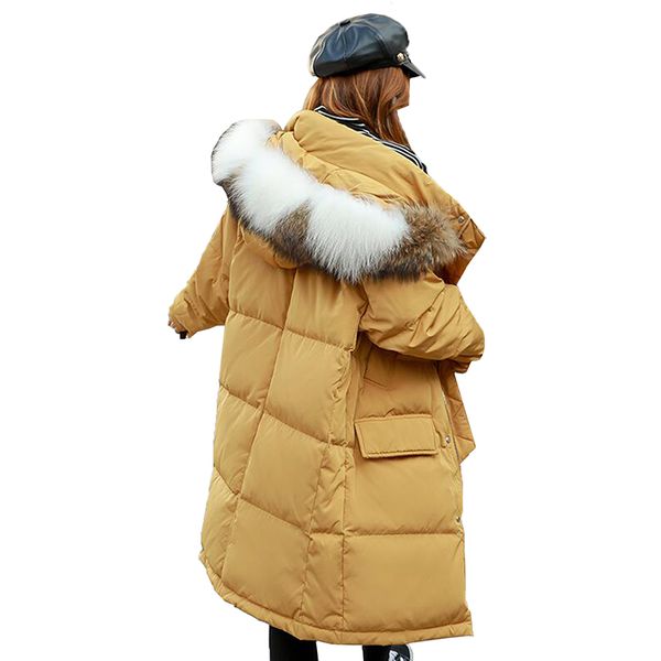 new fashion 2018 winter women's 90% white duck down jacket loose long down coat large real raccoon fur hooded warm parka, Black
new fashion 2018 winter women's 90% white duck down jacket loose long down coat large real raccoon fur hooded warm parka, Black