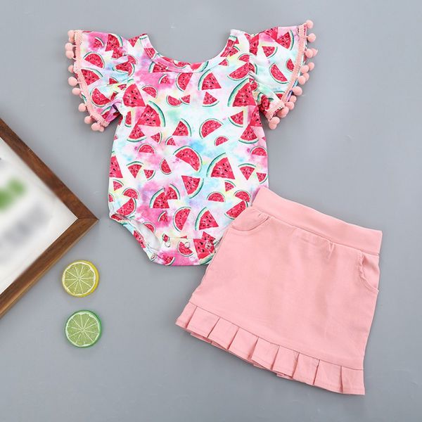baby girl summer clothes set flare sleeve watermelon print romper+pink skirt casual outfits set princess, White
baby girl summer clothes set flare sleeve watermelon print romper+pink skirt casual outfits set princess, White