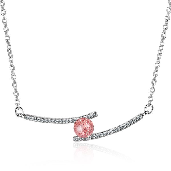 simple strawberry crystal pink crystal recruit peach diamond pendant necklace female short paragraph clavicle chain ins-style, Silver
simple strawberry crystal pink crystal recruit peach diamond pendant necklace female short paragraph clavicle chain ins-style, Silver