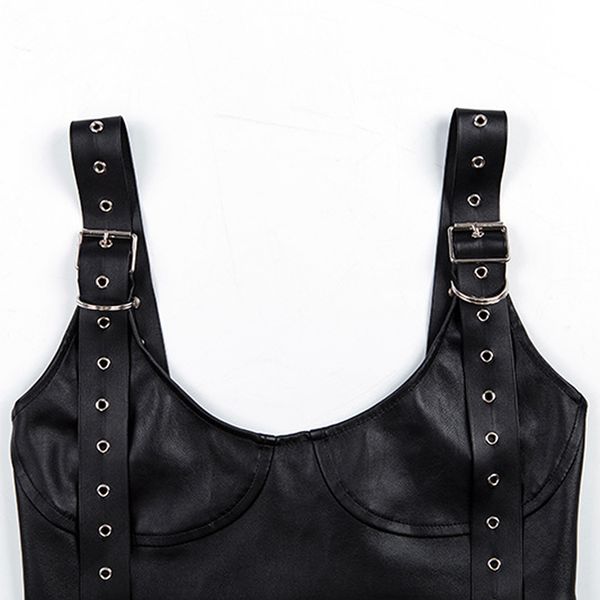 womens buckle strappy crop sleeveless bodycon bra vest clubwear comfortable black polyester casual sleeveless vest, White;black
womens buckle strappy crop sleeveless bodycon bra vest clubwear comfortable black polyester casual sleeveless vest, White;black