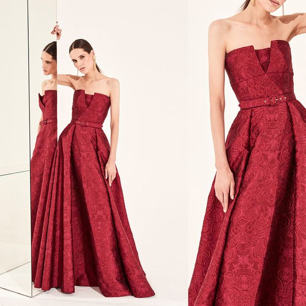 zuhair murad evening dresses with detachable train illusion strapless pageant gowns custom backless prom red carpet gowns, Black;red
zuhair murad evening dresses with detachable train illusion strapless pageant gowns custom backless prom red carpet gowns, Black;red