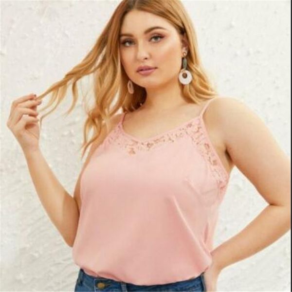 women v neck sleeveless tank shirt ladies summer camisole cami plain blouse large size lace stitching strap bralet vest top, White
women v neck sleeveless tank shirt ladies summer camisole cami plain blouse large size lace stitching strap bralet vest top, White