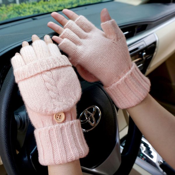 autumn women fingerless gloves wool winter outdoor driving mittens knitted thick warm flip half finger gloves a24, Blue;gray
autumn women fingerless gloves wool winter outdoor driving mittens knitted thick warm flip half finger gloves a24, Blue;gray