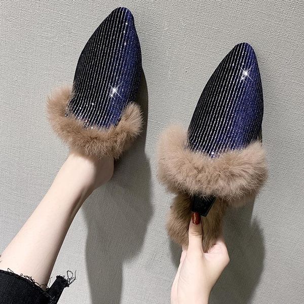 size 35-50 nice autumn women bling flip flops flat heels pointed toes shoes woman ins popular female outside wild slippers, Black
size 35-50 nice autumn women bling flip flops flat heels pointed toes shoes woman ins popular female outside wild slippers, Black
