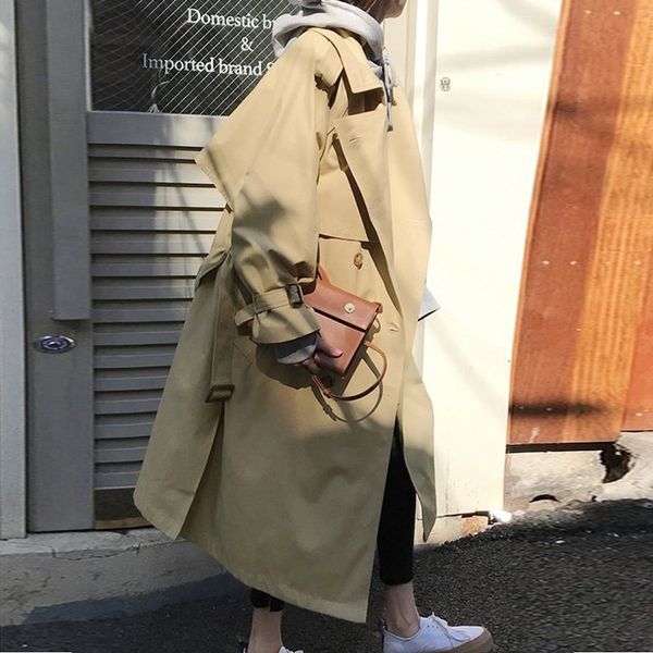 trench coat women's long korean version of the spring 2019 new hong kong retro chic thin coat khaki early autumn, Tan;black
trench coat women's long korean version of the spring 2019 new hong kong retro chic thin coat khaki early autumn, Tan;black