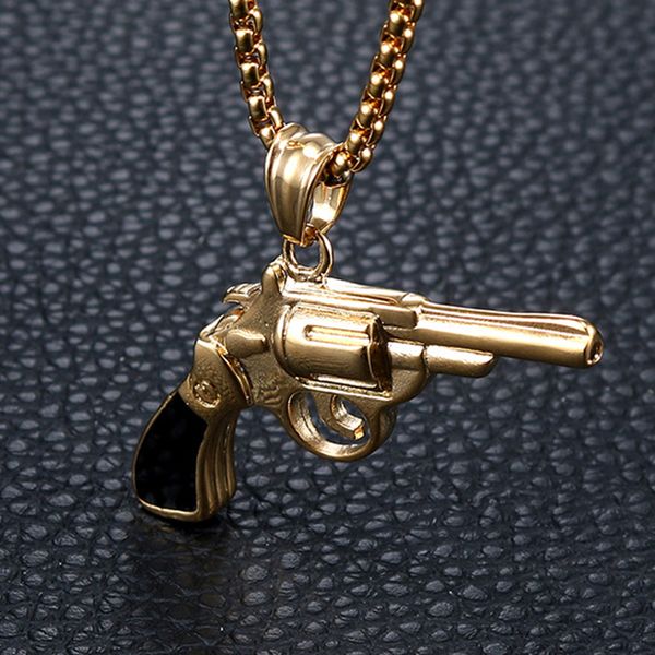 hip hop revolver pistol gun pendant necklace for women men jewelry 4size stainless steel chains necklaces male jewelry, Silver
hip hop revolver pistol gun pendant necklace for women men jewelry 4size stainless steel chains necklaces male jewelry, Silver