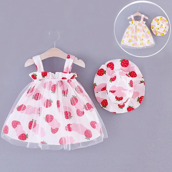 toddler baby girl dress summer sleeveless strawberry printing girls clothes tulle princess suspender dress+hat for girl 3fm, Red;yellow
toddler baby girl dress summer sleeveless strawberry printing girls clothes tulle princess suspender dress+hat for girl 3fm, Red;yellow
