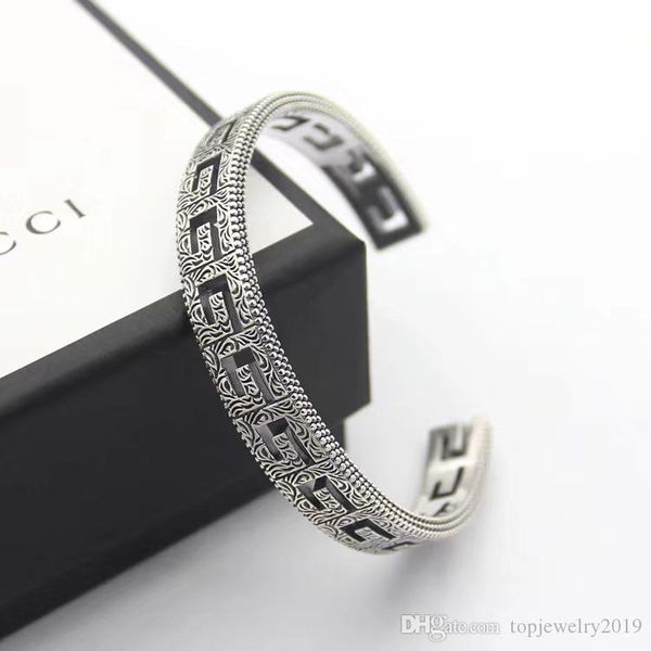 luxury designer bracelet silver men bracelet hollow out cuff bangle open pulsera bijoux fine jewelry, Black
luxury designer bracelet silver men bracelet hollow out cuff bangle open pulsera bijoux fine jewelry, Black