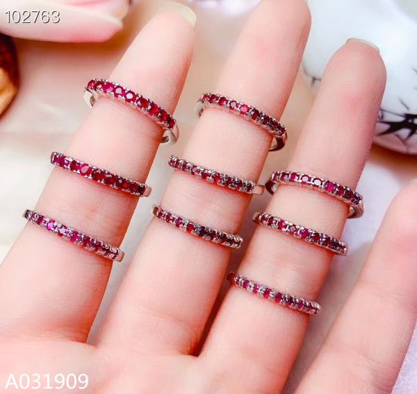 

kjjeaxcmy boutique jewelry 925 sterling silver inlaid natural ruby ring female support detection exquisite, Golden;silver