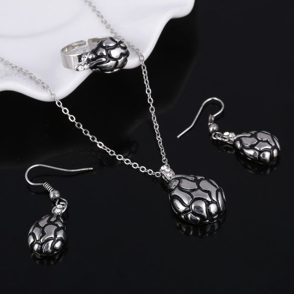 Heart Women Jewelry Set Water Drop Silver Plated 3pcs/set Jewelry Sets Necklace Earrings rings for women Free Shipping
Heart Women Jewelry Set Water Drop Silver Plated 3pcs/set Jewelry Sets Necklace Earrings rings for women Free Shipping