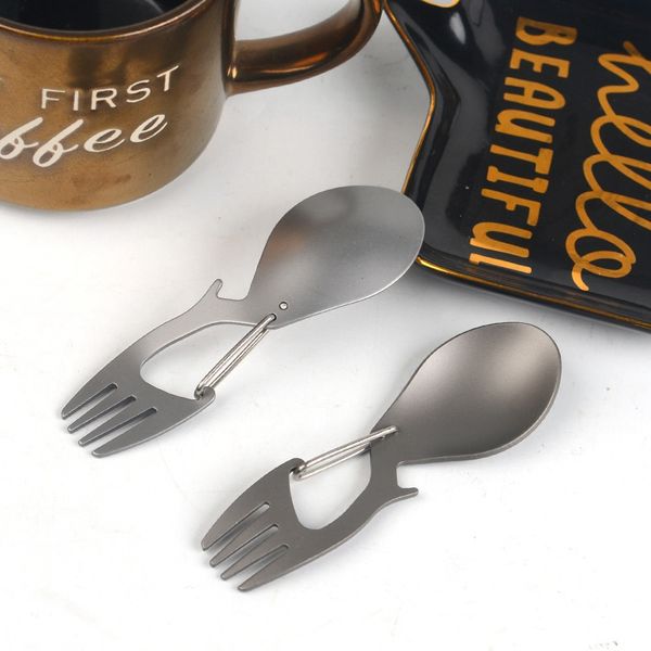 outdoor camping spoon multi-tool titanium stainless construction steel unibody multi-function spoon fork carabiner bottle opener
outdoor camping spoon multi-tool titanium stainless construction steel unibody multi-function spoon fork carabiner bottle opener
