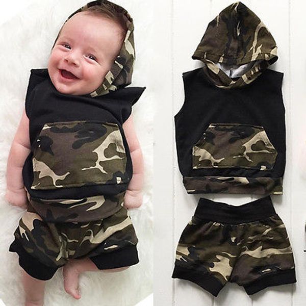 2pcs set newborn infant baby boy clothes hooded vest + short pants outfits set baby clothing, White
2pcs set newborn infant baby boy clothes hooded vest + short pants outfits set baby clothing, White