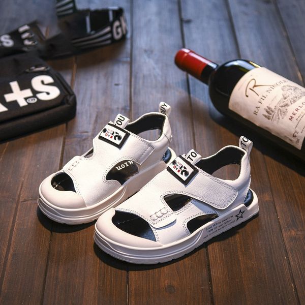 sandals 2020 boys' genuine leather shoes children's shoes baotou children's soft bottom baby sandals, Black;red
sandals 2020 boys' genuine leather shoes children's shoes baotou children's soft bottom baby sandals, Black;red