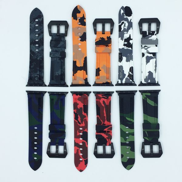 silicone camouflage style watchband for apple watch series 5 4 3 2 bracelet 42mm 44mm iwatch strap band 38mm 40mm wrist belt, Black;brown
silicone camouflage style watchband for apple watch series 5 4 3 2 bracelet 42mm 44mm iwatch strap band 38mm 40mm wrist belt, Black;brown